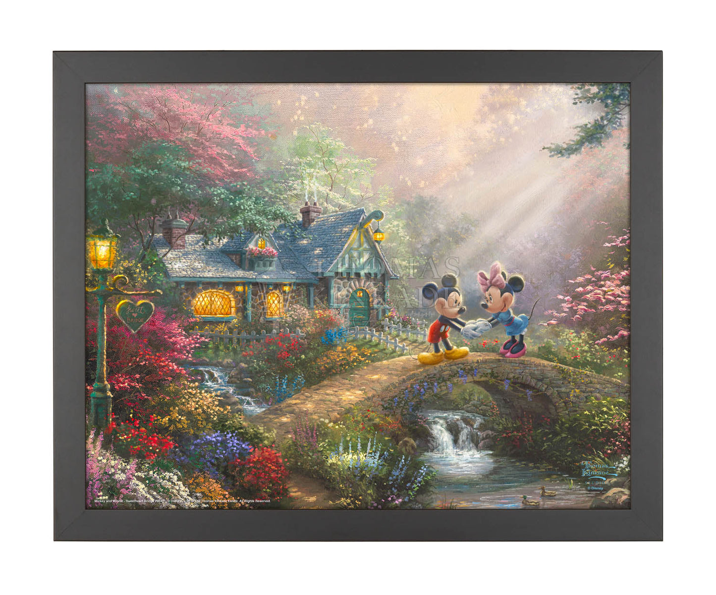 Sweetheart Bridge (Mickey & Minnie Mouse) Disney Thomas Kinkade Framed Art Print