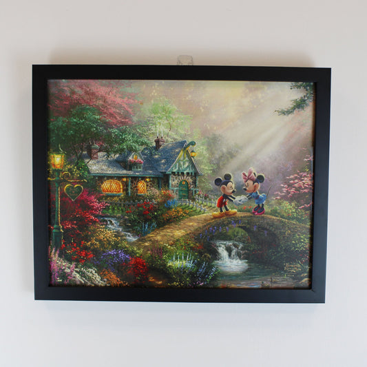 Sweetheart Bridge (Mickey & Minnie Mouse) Disney Thomas Kinkade Framed Art Print