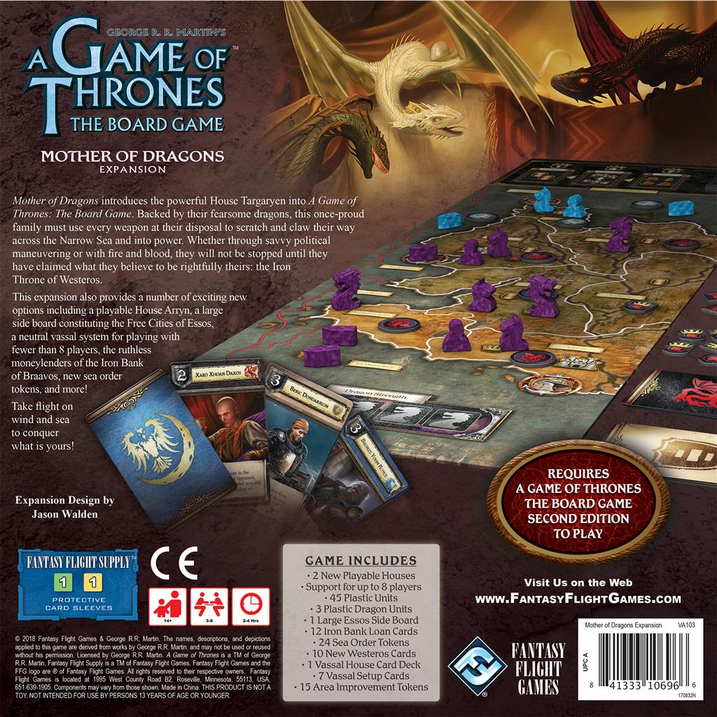 A Game of Thrones Boardgame Mother of Dragons Expansion