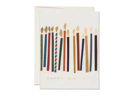Candles birthday greeting card