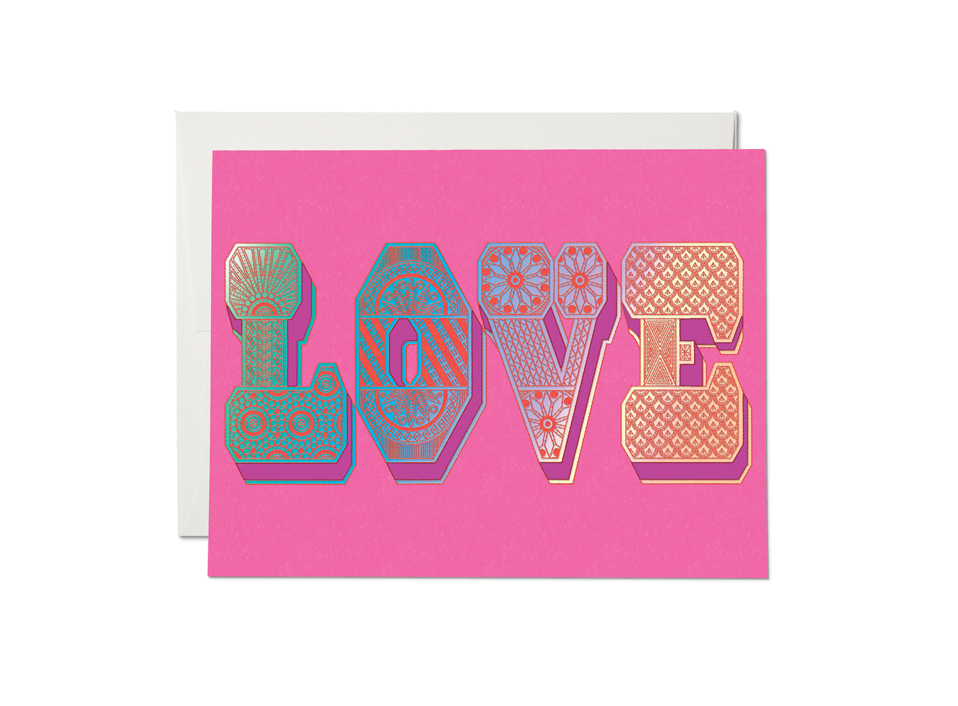 Love Typography love greeting card: Singles