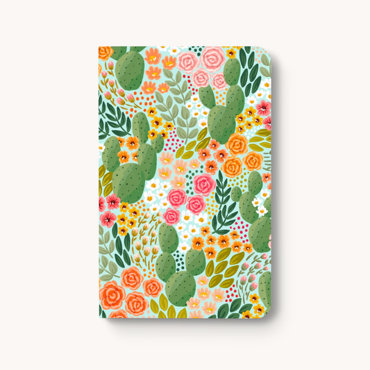 Cactus Blooms Dotted Notebook