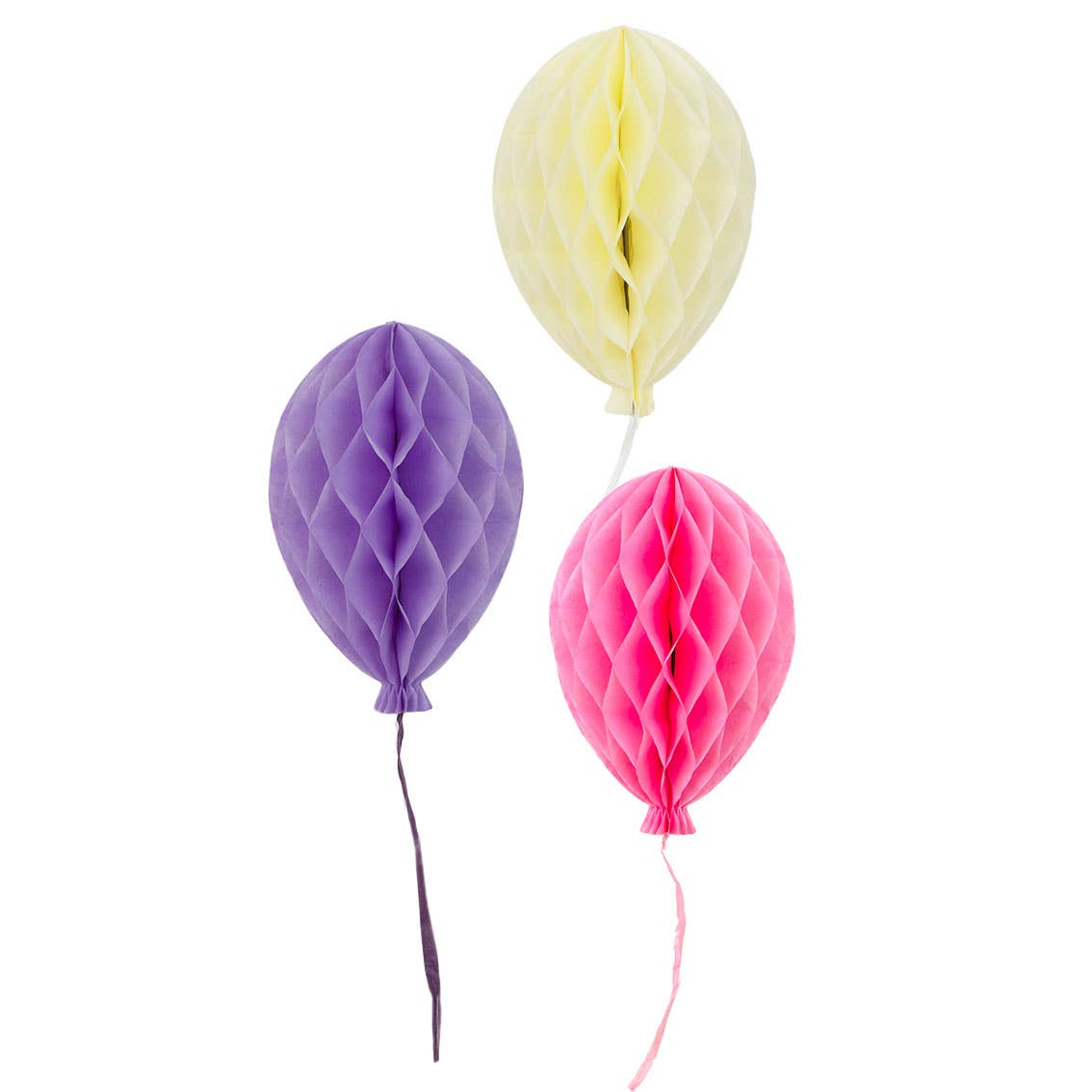 Pink Honeycomb Balloons Decorations - 3 Pack