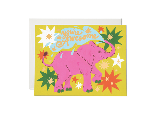 Awesome Elephant friendship greeting card: Singles