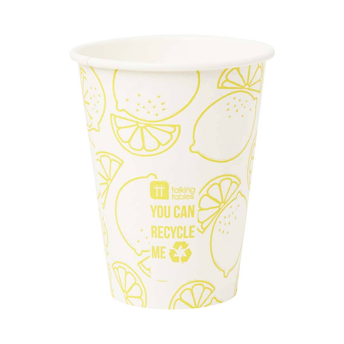 Recyclable Lemon Paper Cups - 8 Pack