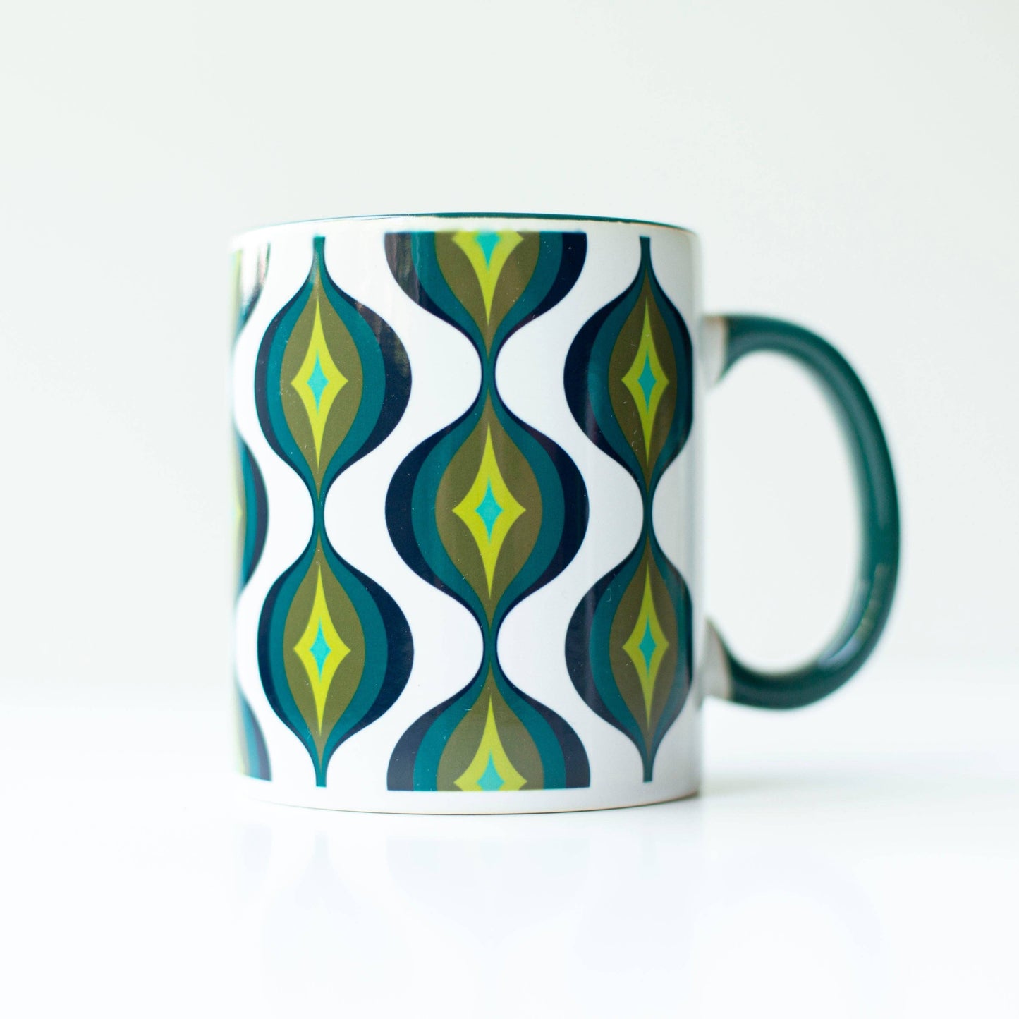 Mid Century Diamond Waves Coffee Mug