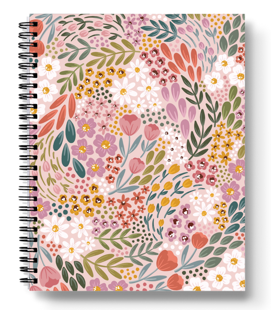 Summer Meadows Spiral Lined Notebook