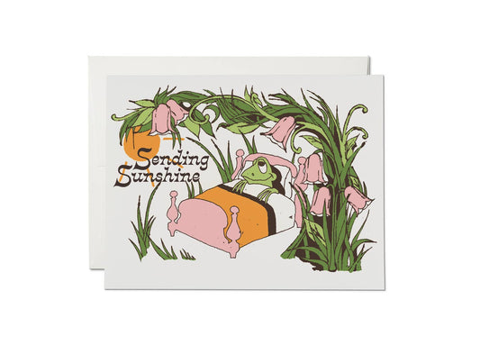 Sending Sunshine encouragement greeting card: Singles