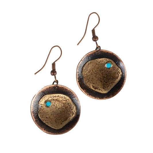 Adrift - Hammered Copper Earrings