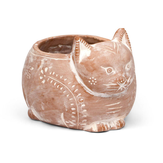 Crouching Cat Planter